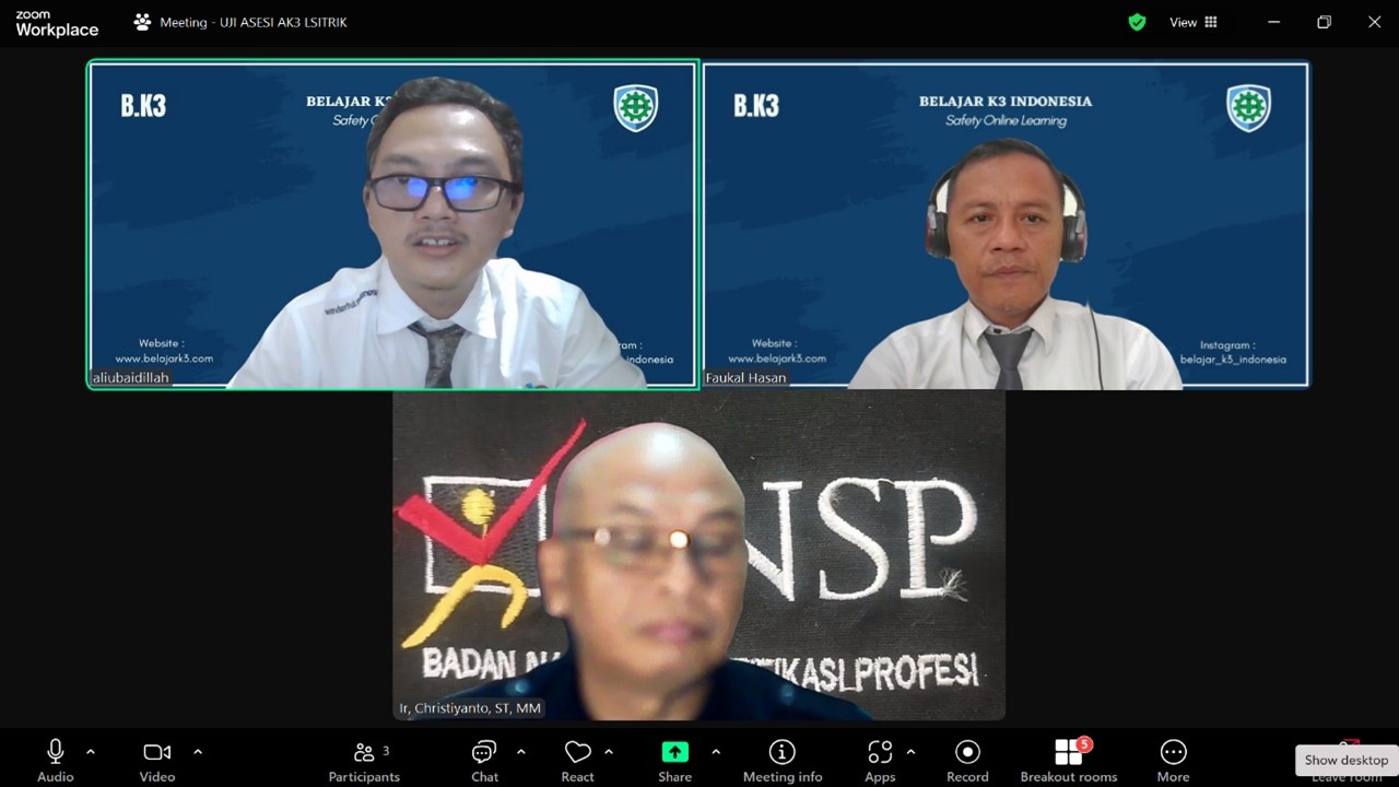 Ahli K3 Listrik Sertifikasi BNSP